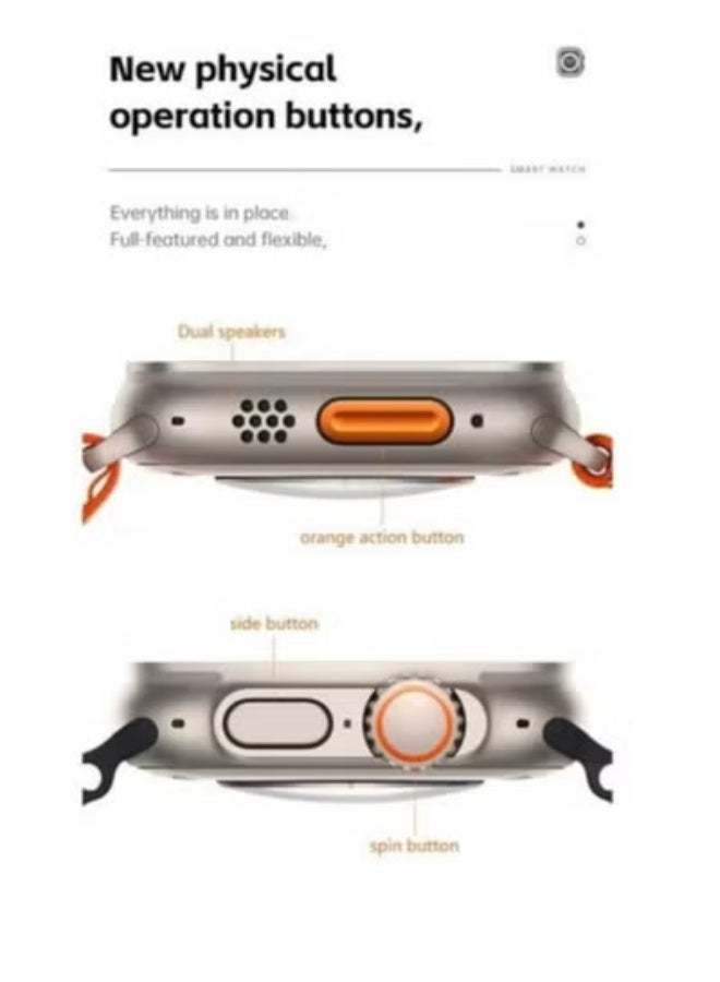 ساعة T800 فائقة الذكاء بشاشة لمس عالية الدقة، مزودة بميزة تتبع اللياقة البدنية ومراقبة معدل ضربات القلب ومستوى تشبع الأكسجين في الدم. - Image 3